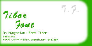 tibor font business card